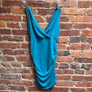 Ripe Maternity Turquoise Cocktail Dress, XS